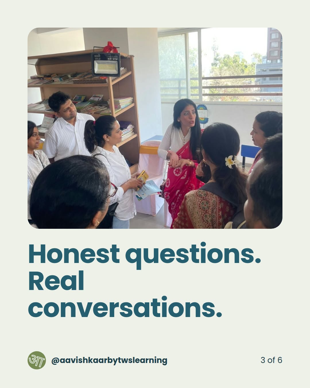 Slide 3 — Honest questions. Real conversations.